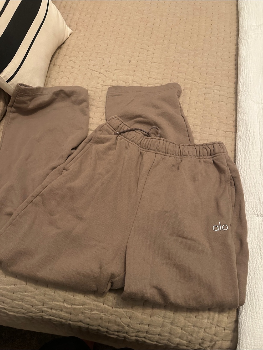 ALO Yoga Wide Leg Pants in Taupe